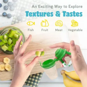 1pc Baby Feeding Spoon Fruit Grinding Pacifier Complementary Bites Silicone Mesh Baby Feeding Tableware 6