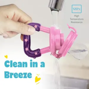 1pc Baby Feeding Spoon Fruit Grinding Pacifier Complementary Bites Silicone Mesh Baby Feeding Tableware 4